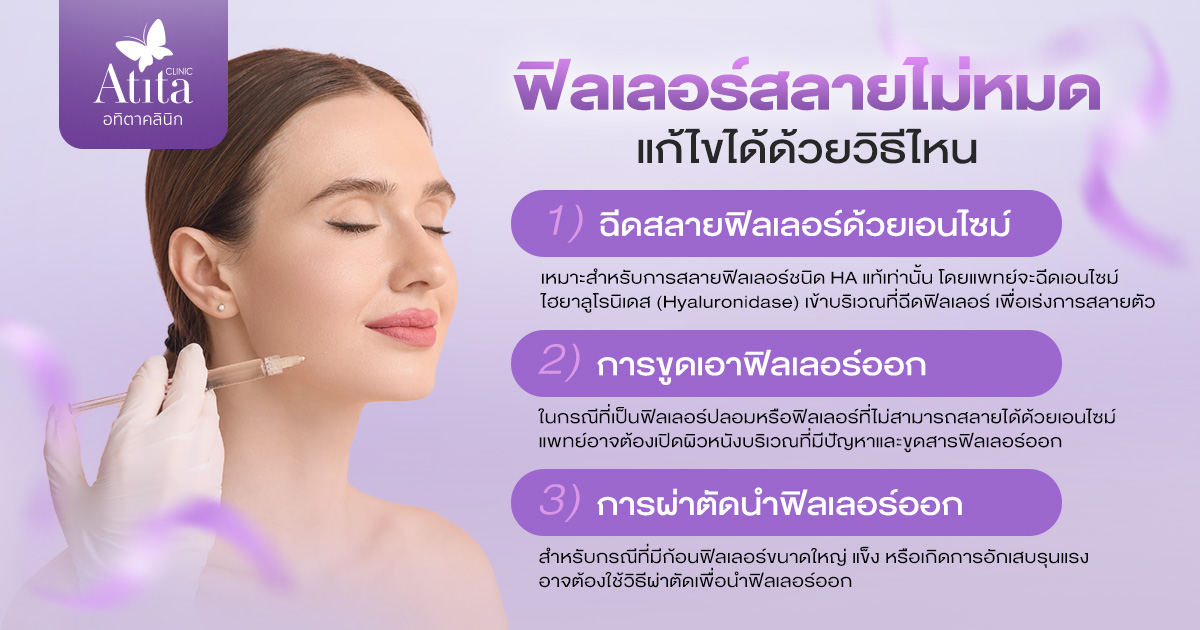 ฟิลเลอร์สลายไม่หมด แก้ไขได้ด้วยวิธีไหน